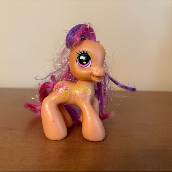 3 My Little Pony Tinsel Hair Figures Hasbro Rarity, Twilight Sparkle & Scootaloo - Picture 4 of 10